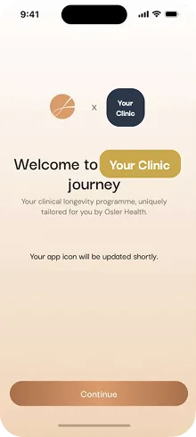 App onboarding screen